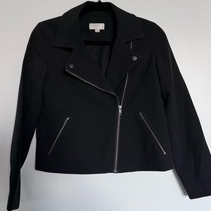 Moto Zip up black jacket by LOFT